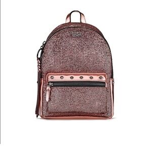 Victoria's Secret Metallic Rose Gold Mini Backpack